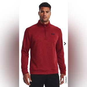 Under Armour Men's Storm Sweater Fleece Quarter-Zip Red‎ Rust Autumn Fall